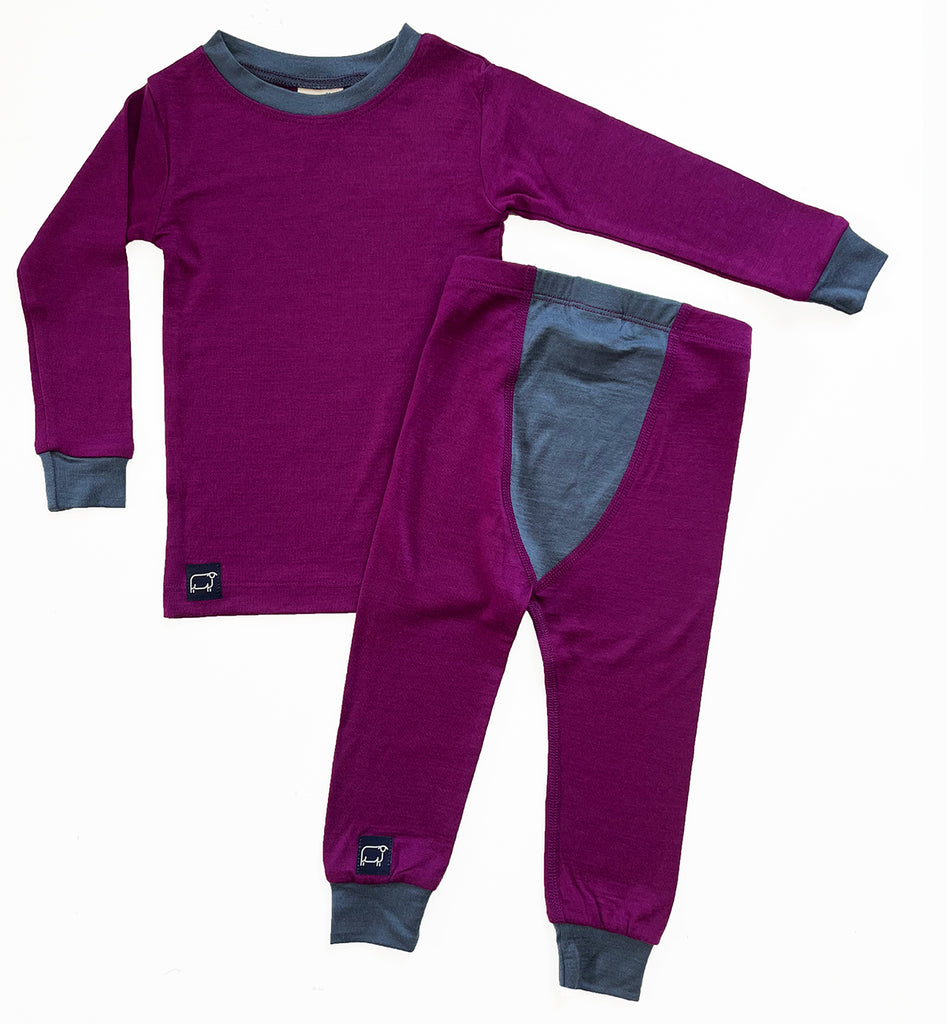 Kids' Merino Thermal Legging in Coast Green